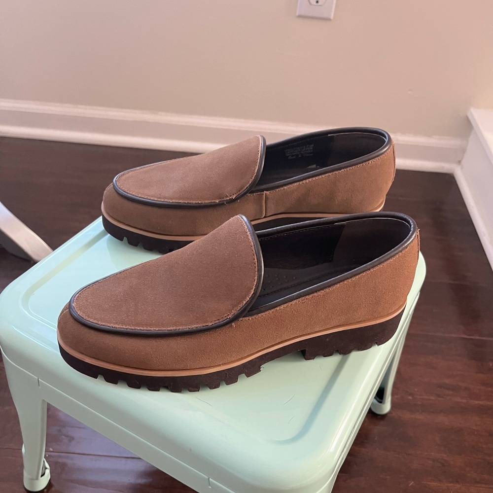 Donald J. Pliner Tan Suede Loafers